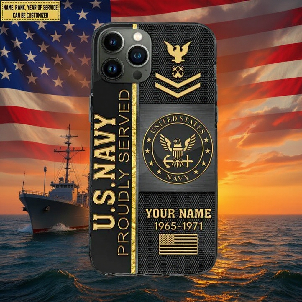 High-end custom US Navy Made Mobile Phone Case