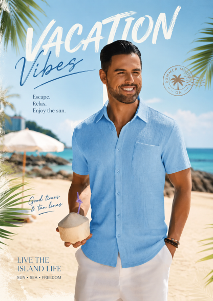 Casual Summer Textured Shirt