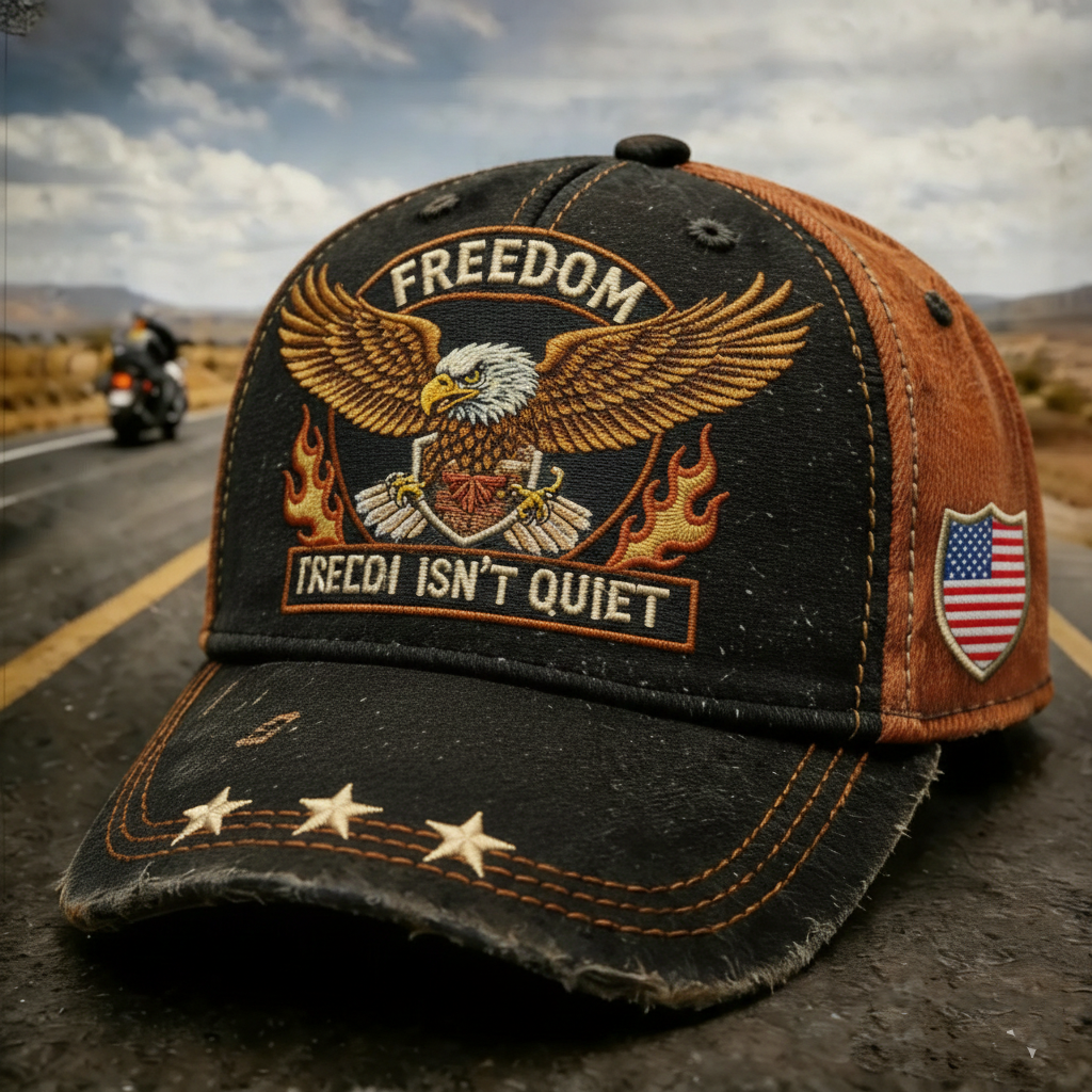 Vintage Distressed Eagle pattern Outdoor Baseball Cap