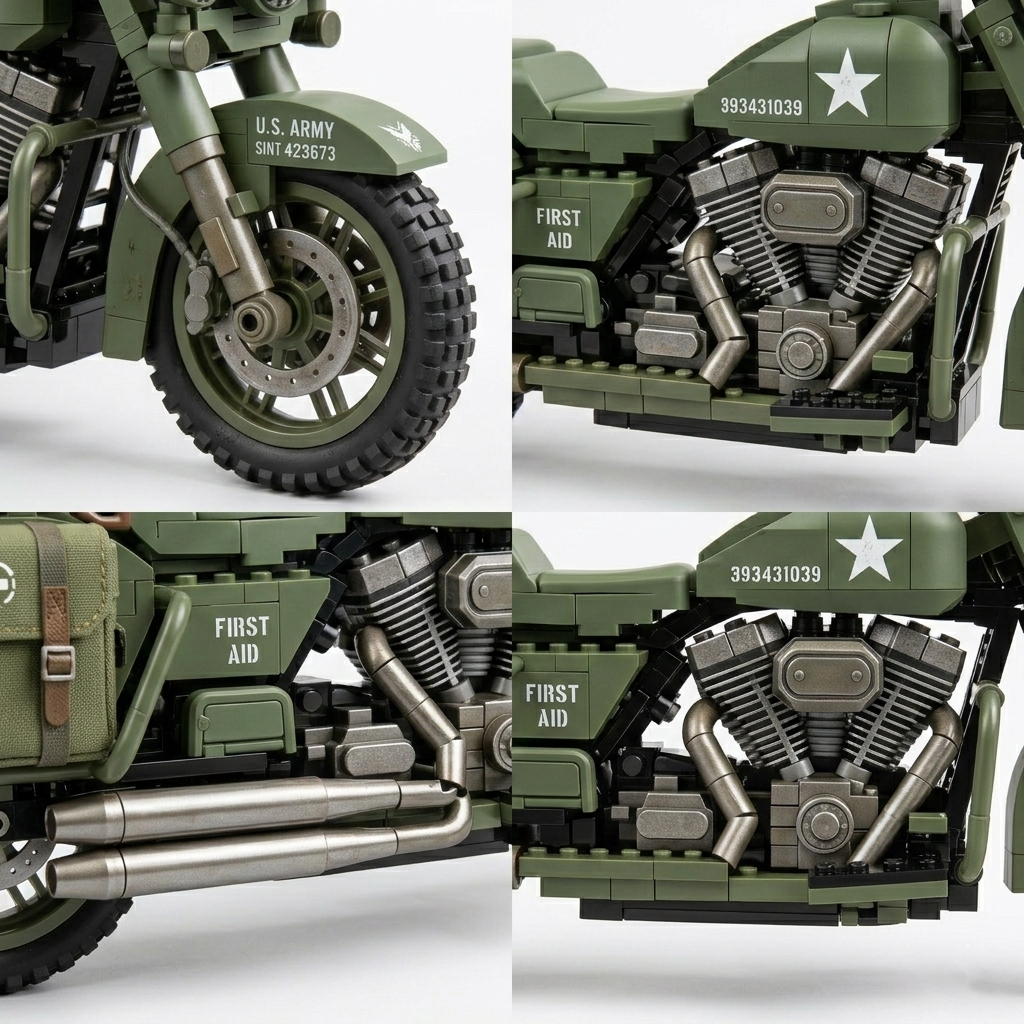 Harley-Davidson motorcycle building blocks
