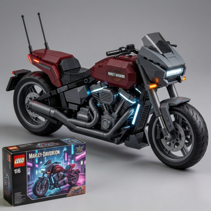 Adult Harley-Davidson motorcycle building blocks