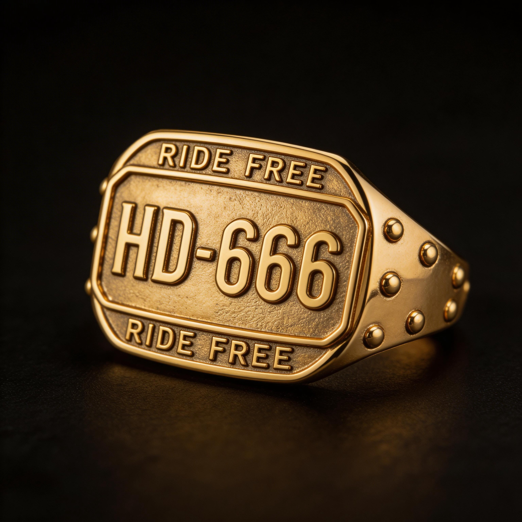 Retro Punk Harley-style Motorcycle Rider Ring