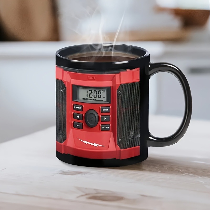 Red Power Tool Ceramic Mug – Electric Tool Design Coffee Cup, Perfect Gift