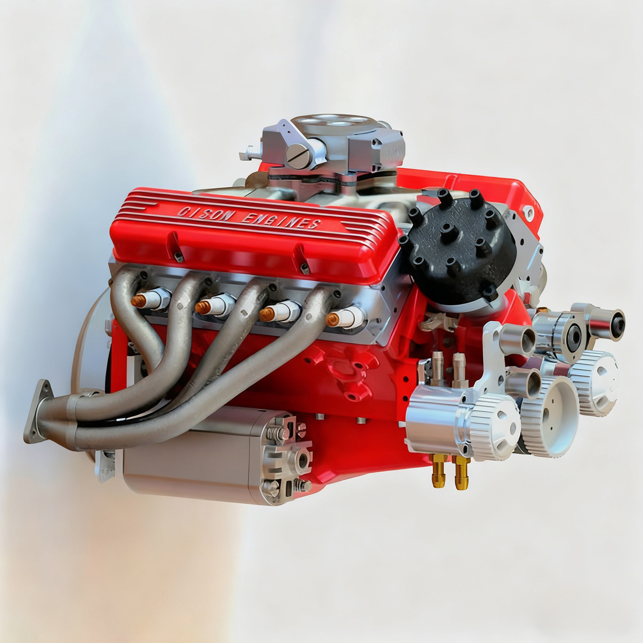 V8 Engine Resin Craft Sculpture Kit – Gasoline Overhead Valve Engine Model Decor