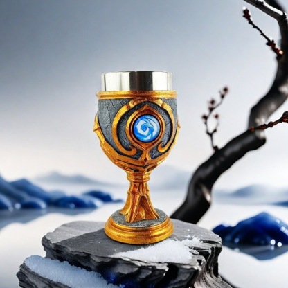 Original Hearthstone Goblet – 3D Resin with Stainless Steel Liner, Wine Glass