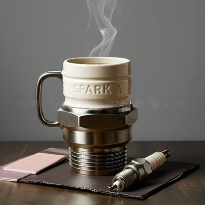 SparkPlug Mug – Unique High-Quality Coffee Cup for Car Enthusiast Collectors