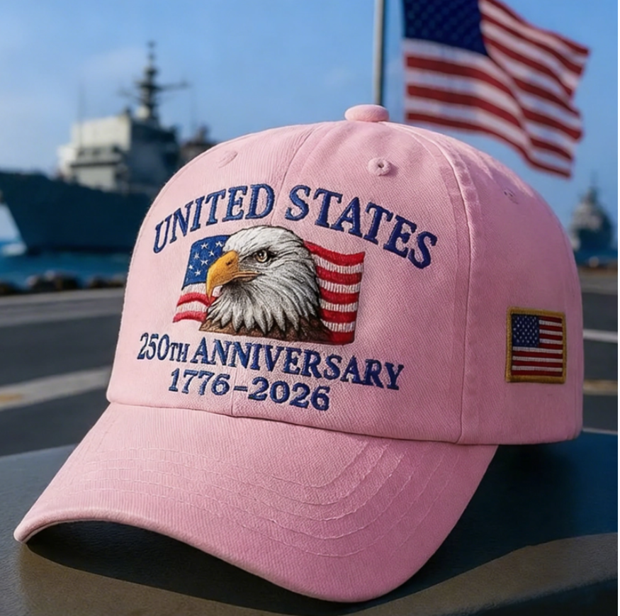Custom Name United States 250th Anniversary Hat 1776–2026 Eagle Cap