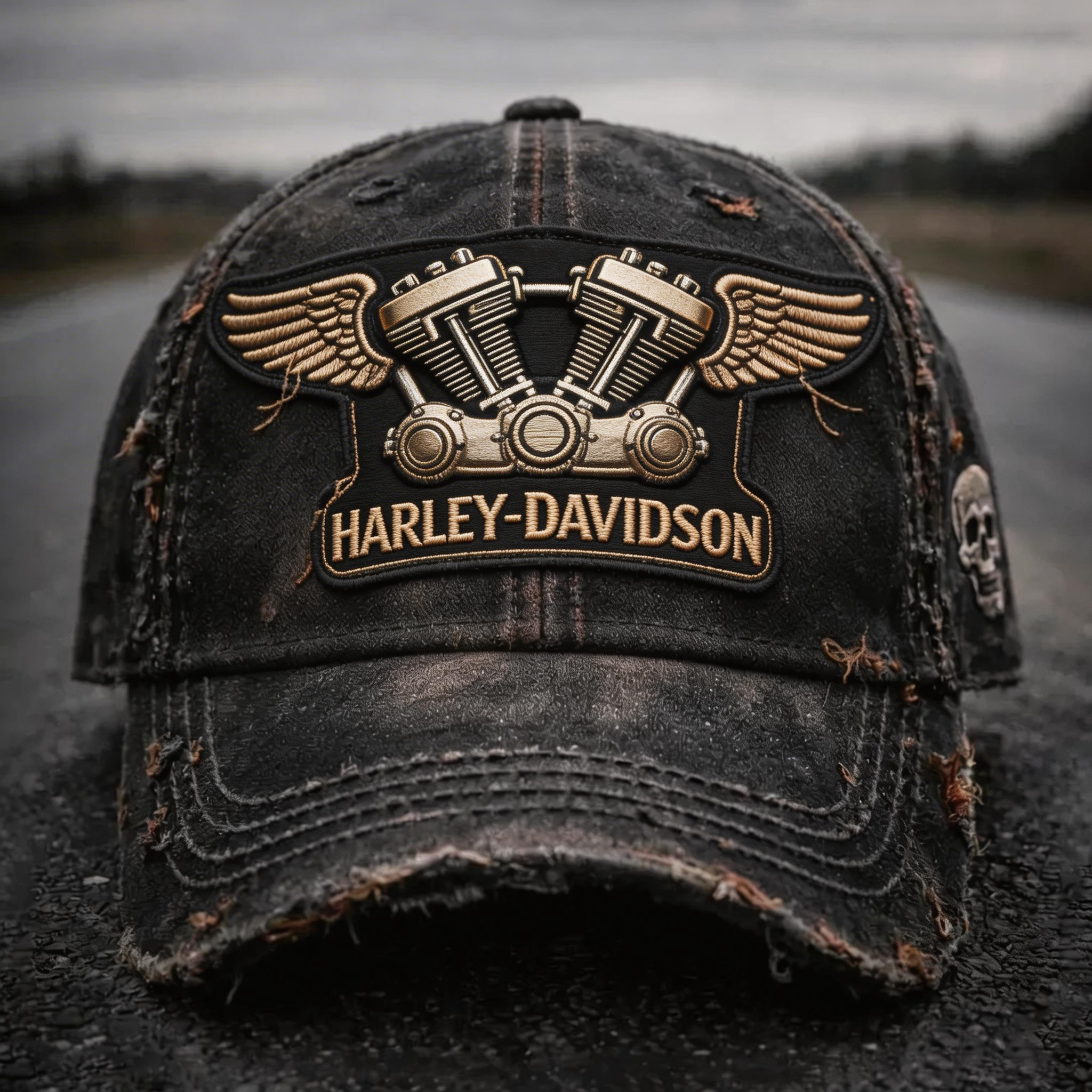 Biker Style Baseball Cap