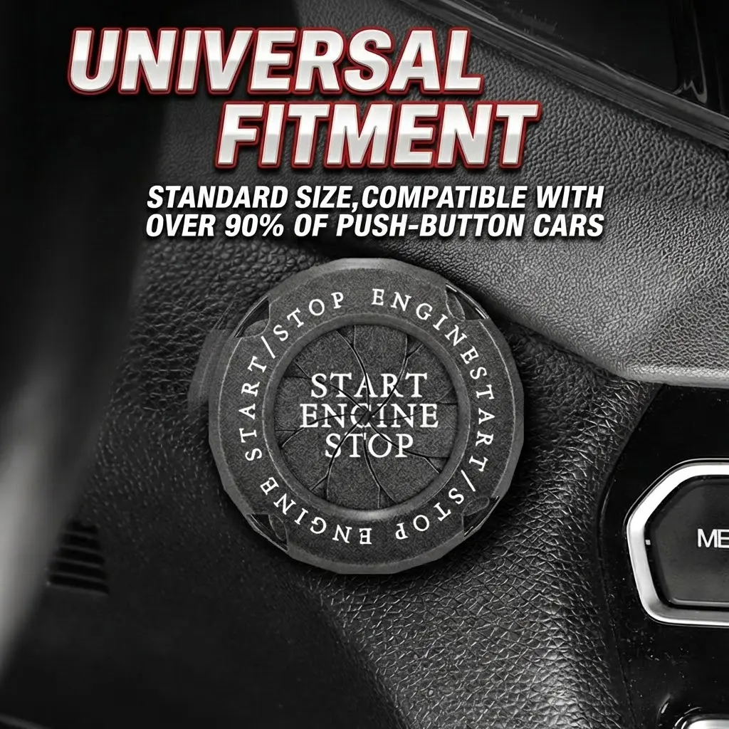 Naruto Style Car Engine Start Button Cover for Vehicles & Motorcycles Full Alloy Protective Design Enhanced Interior Style Sporty Touch