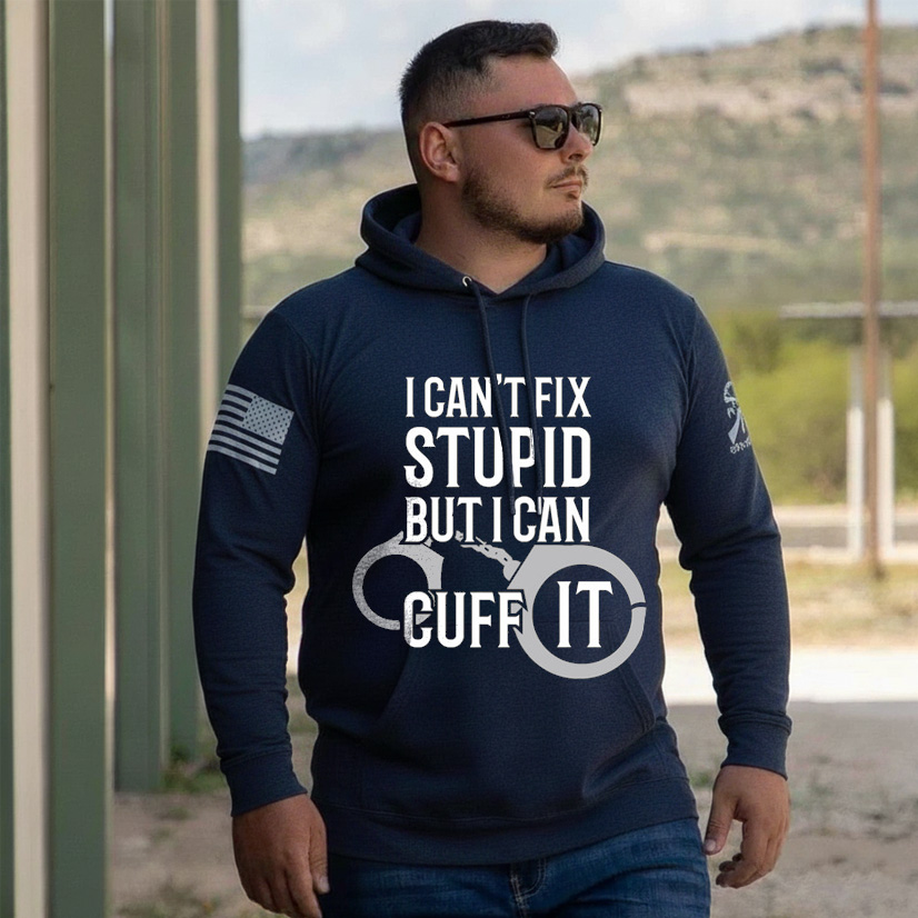 Police Officer T Shirt I Cant Fix Stupid But I Can Cuff It Police