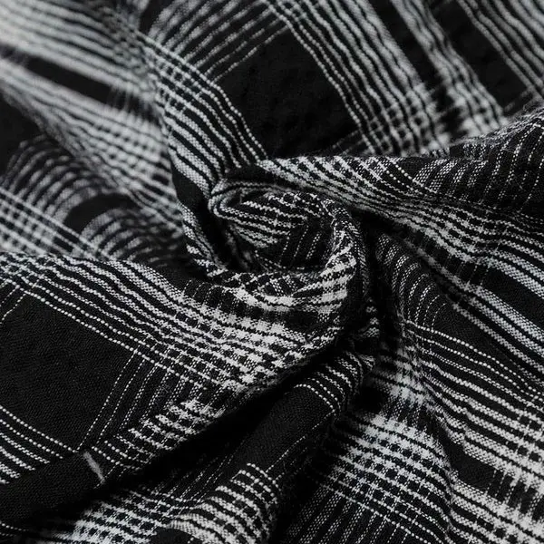 Aelfric Eden Baggy Plaid  Barrel Double Waist Sweatpants Unisex Drawstring Elastic Waist Joggers  Y2K Streetwear Loose Fit Vintage Joggers