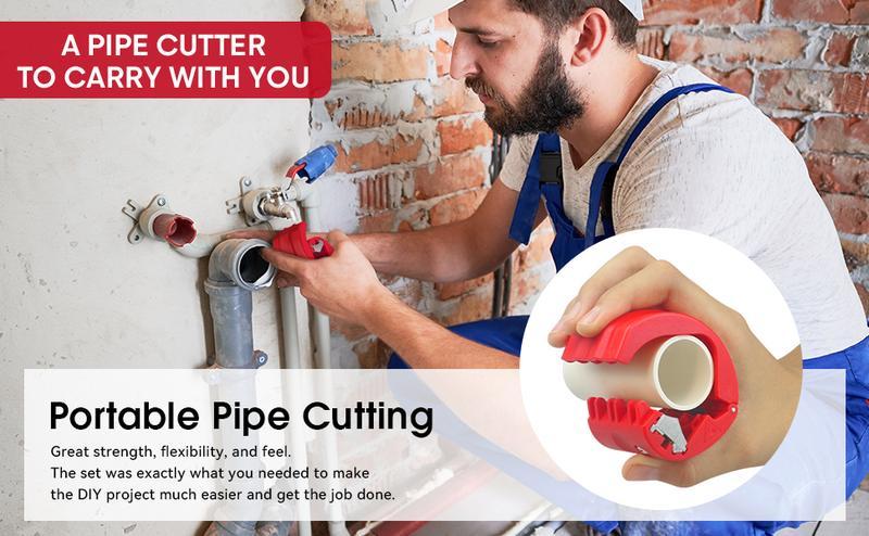 Plastic Cutter Tool PVC Pipe Cutter 9022 10 BK, 20-50mm Cutting Range Plumbing Cutter for Plastic Pipes and Sealing Sleeves, Professional Handheld Cutting Tool.