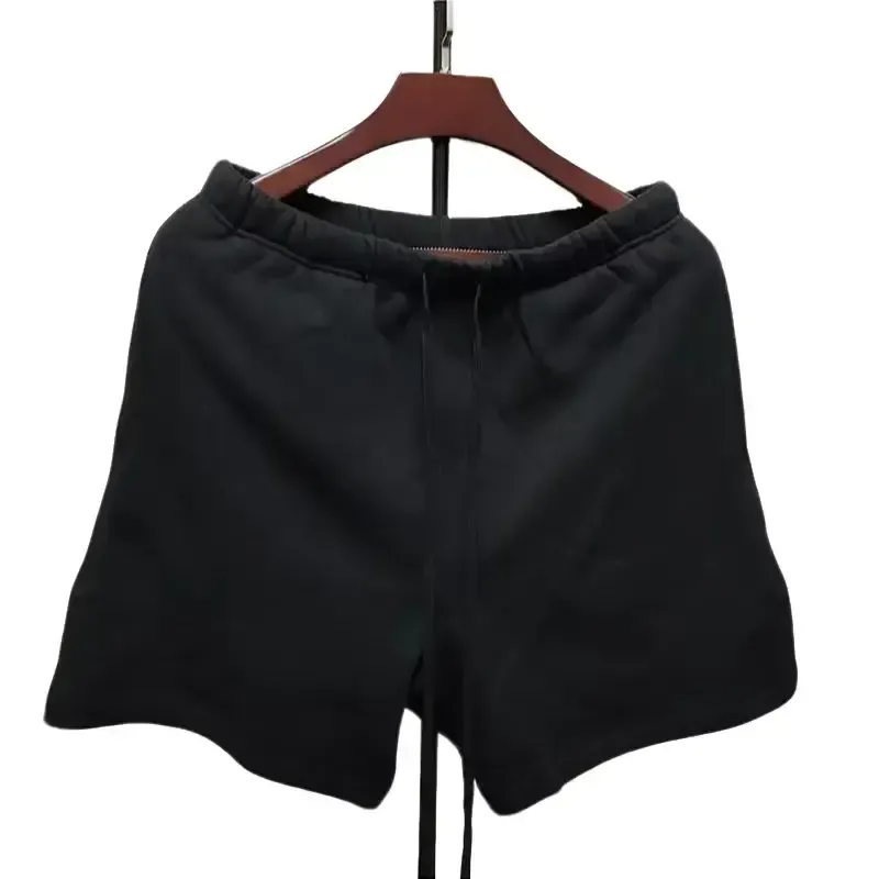 Sweatshort Dark Grey with logo - Casual Versatile Dark Grey Sweatshort for Everyday Wear Menswear Man Tropical Techwear Beige Plain tiktok shop