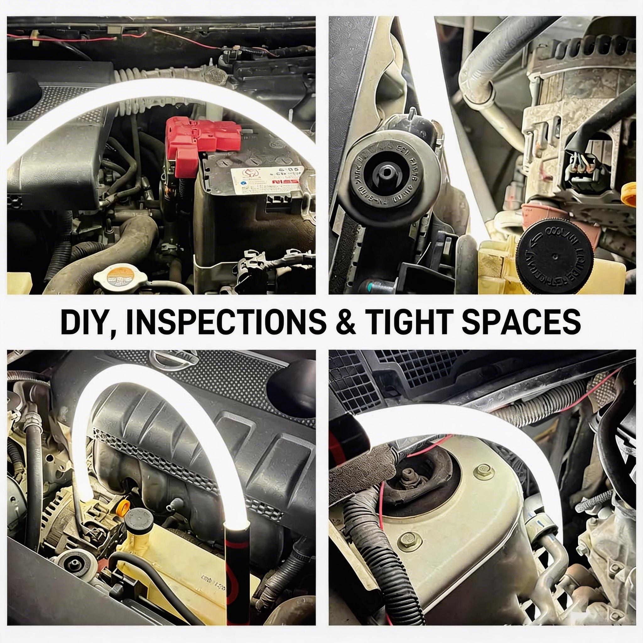 Bendable LED Flashlight Stick - 31" Flexible Design, 7-Hour Long Battery Life, High Lumens for Off-Road, Garage Mechanics, and Hard-to-Reach Areas Like Engine Bays