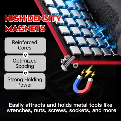 Master Magnetic Parts Tray Kit: 3-Pack Flexible Non-Slip Tool Mats - Never Lose a Bolt Again - Ideal for Automotive Repair & DIY Workshop