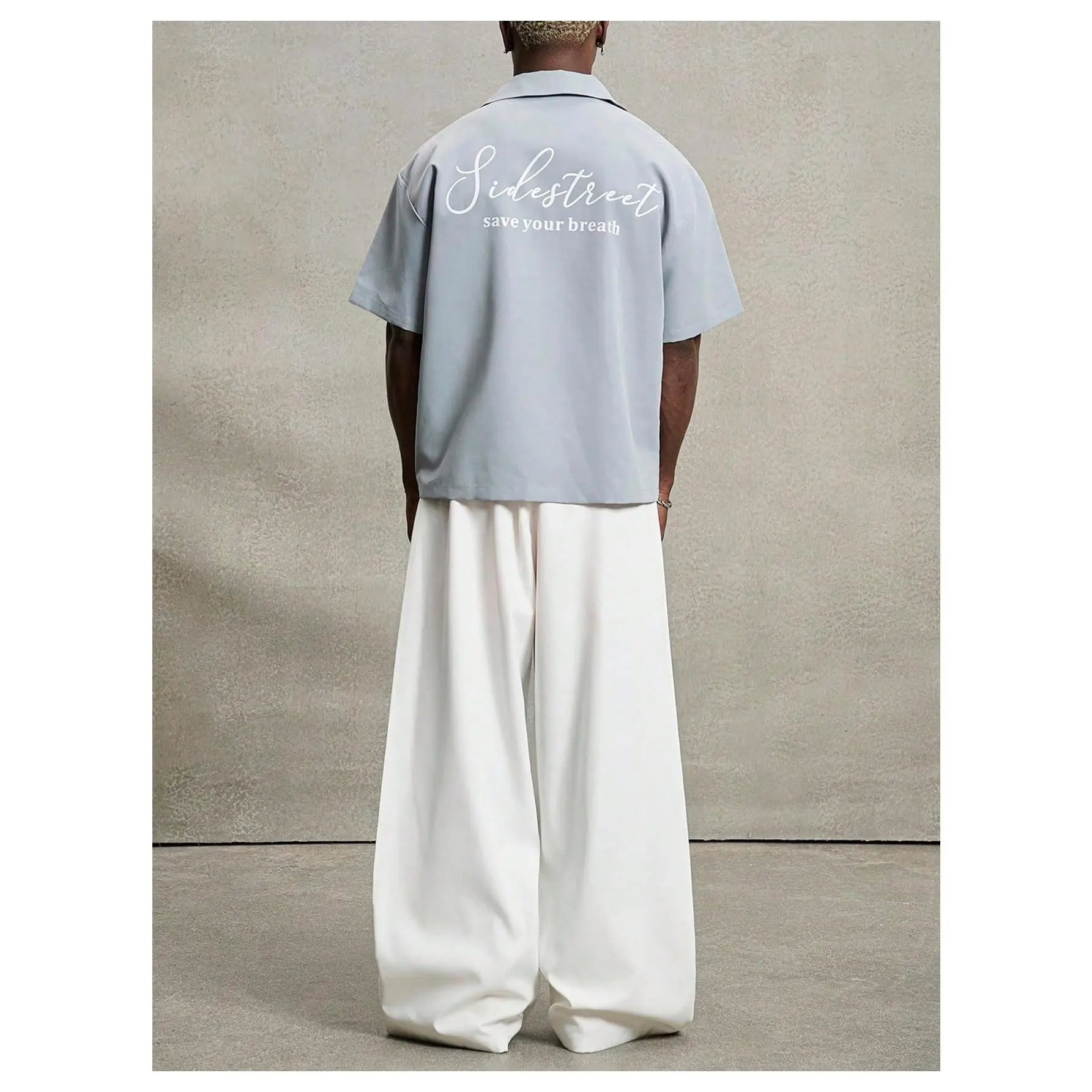 Wide Leg Dress Pants Elegant Baggy Trousers with Pockets