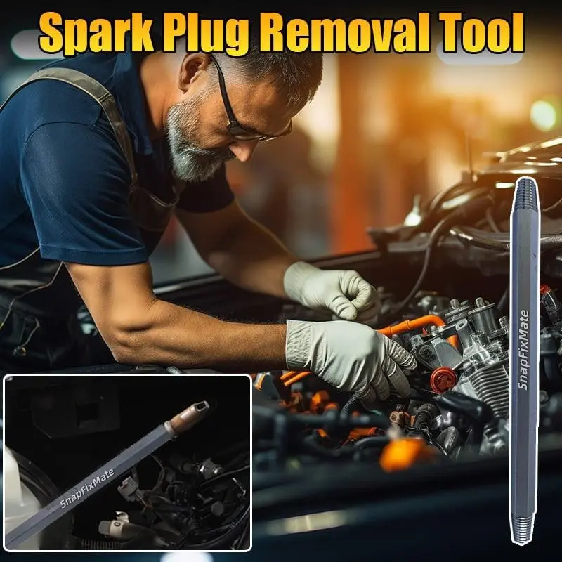 SnapFixMate™ Upgraded Broken Spark Plug Remover – Professional Extraction Tool Kit | Remove Seized & Broken Plugs Without Engine Damage