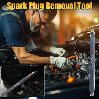 SnapFixMate™ Upgraded Broken Spark Plug Remover – Professional Extraction Tool Kit | Remove Seized & Broken Plugs Without Engine Damage