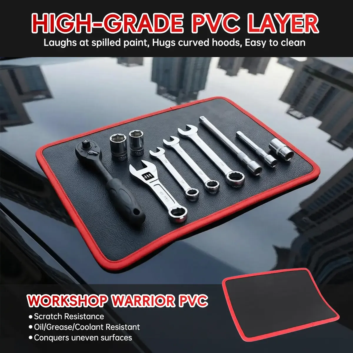 Master Magnetic Parts Tray Kit: 3-Pack Flexible Non-Slip Tool Mats - Never Lose a Bolt Again - Ideal for Automotive Repair & DIY Workshop