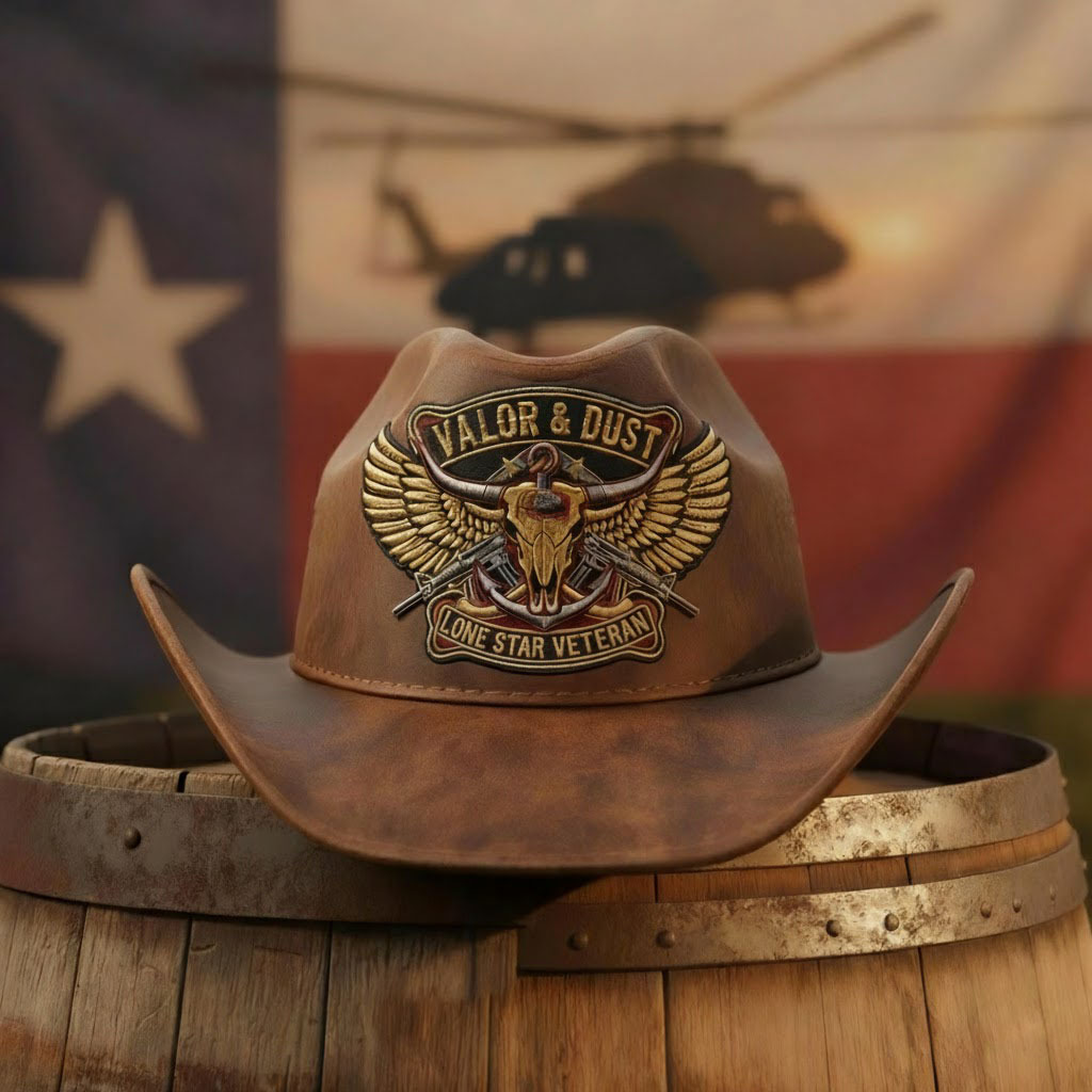 Western Military Style Cowboy Hat – Freedom Never Dies