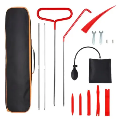 Portable Car Repair Tool Kit for Doors and Tires, Emergency Fastener Remover Air Wedge Pump with Storage Bag, Tire Repair Tools for Cars and Trucks