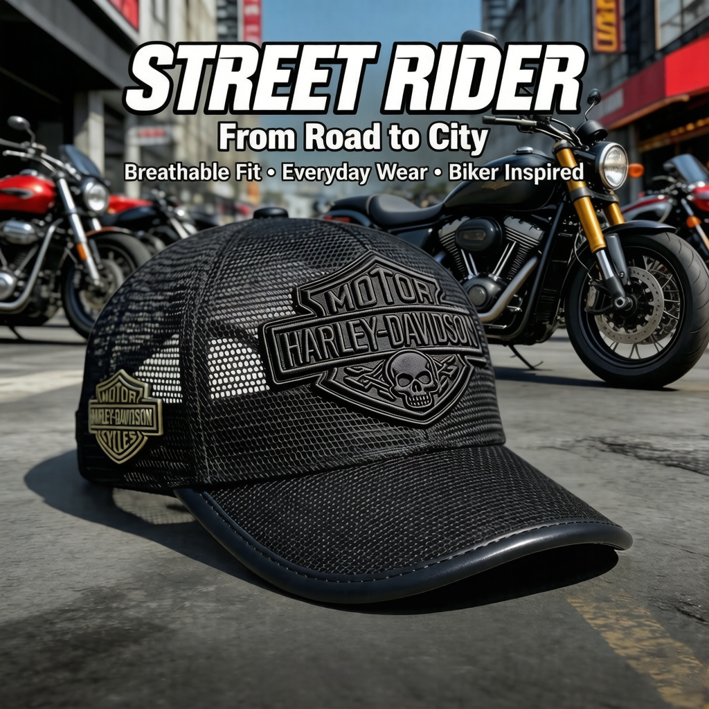 Biker Style Baseball Cap