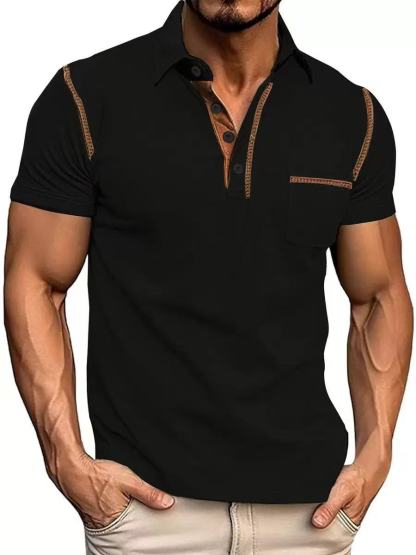 Men's Regular Fit Short Sleeve Top, Casual Sport Shirt