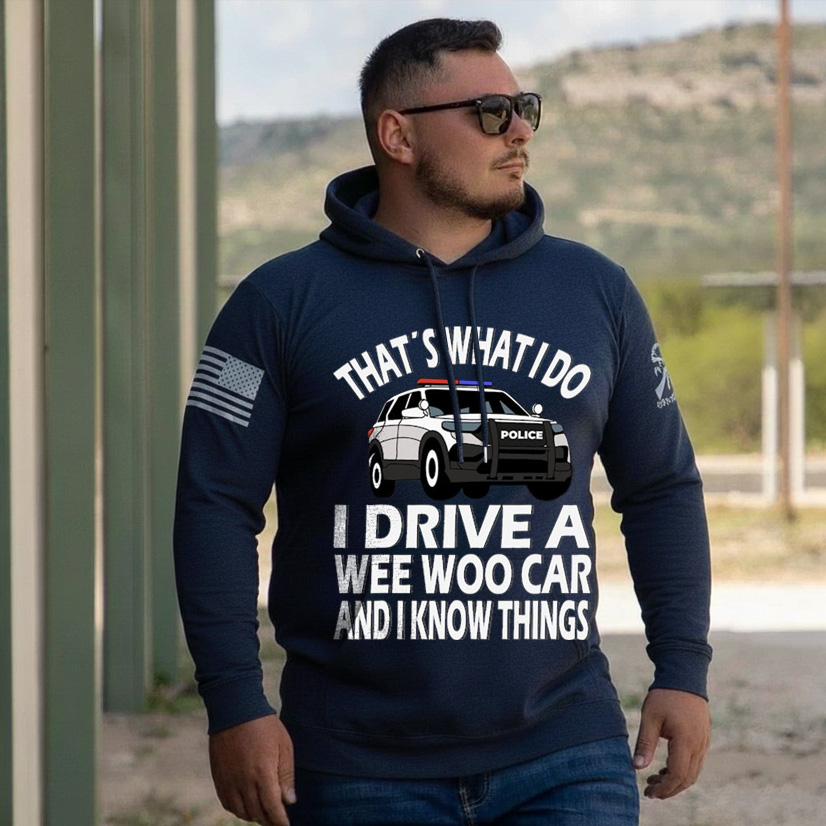 I Drive A Wee Woo Car Funny Police Officer Police T Shirt