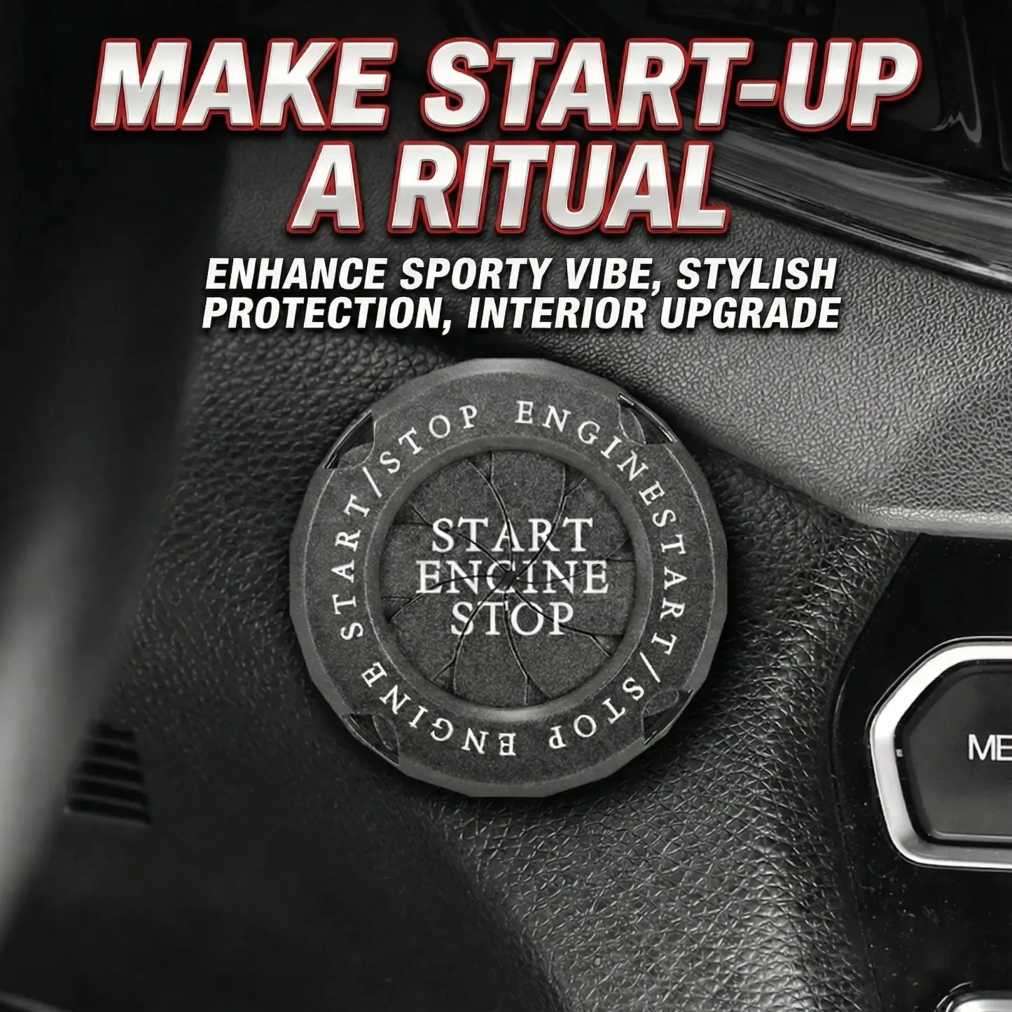 Naruto Style Car Engine Start Button Cover for Vehicles & Motorcycles Full Alloy Protective Design Enhanced Interior Style Sporty Touch