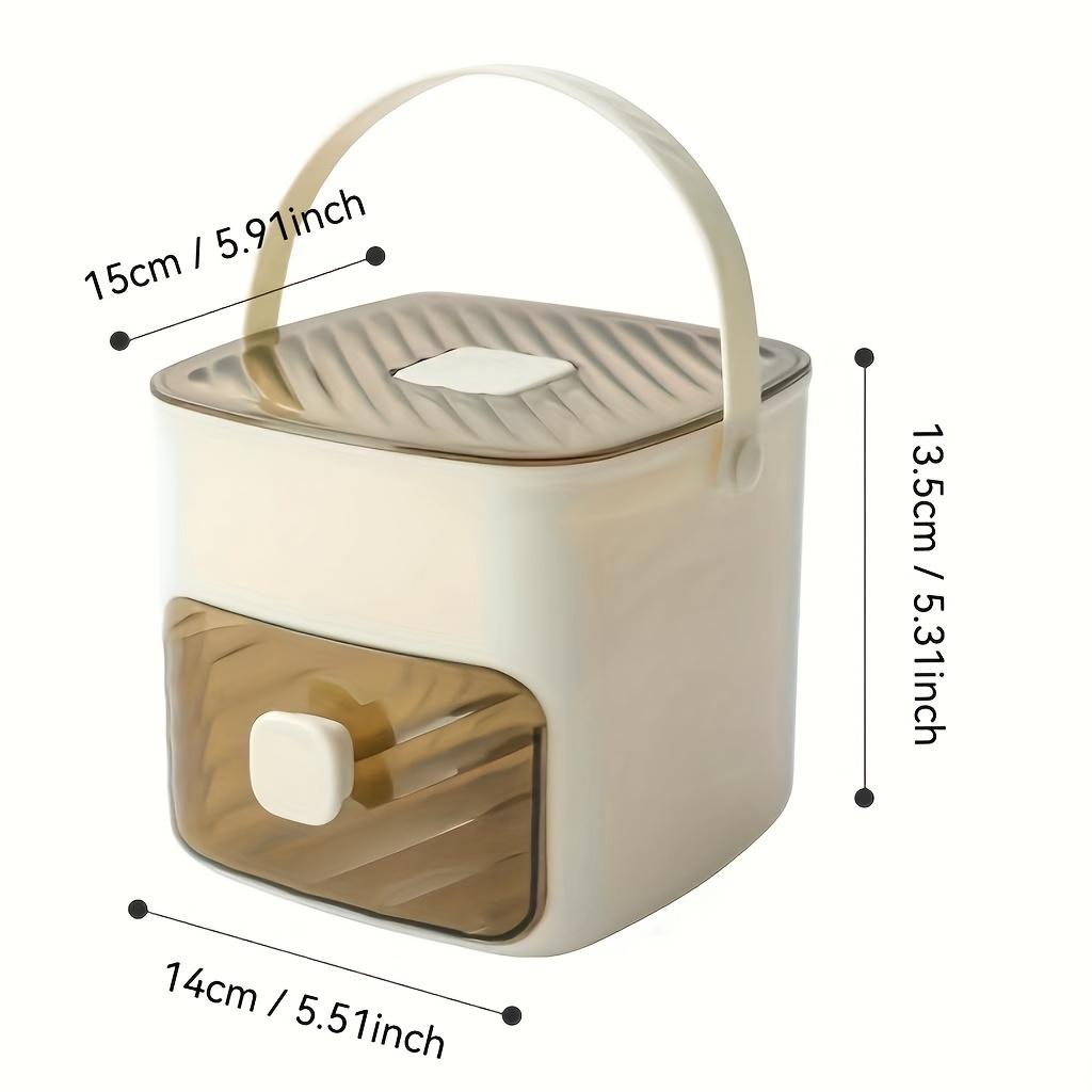 48 Cube Double-Deck Portable Ice Maker with Easy Press Lid, Silicone Trays & Durable Plastic, Countertop Kitchen Gadget for DIY Frozen Food, Summer Drinks & Beverage Cooling