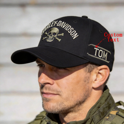 Customizable Name Harley-style Motorcycle Cap
