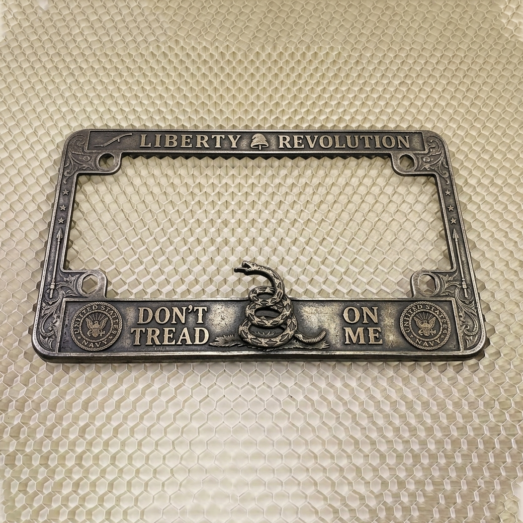 Patriot’s Shield | Vintage Relief License Plate Frame