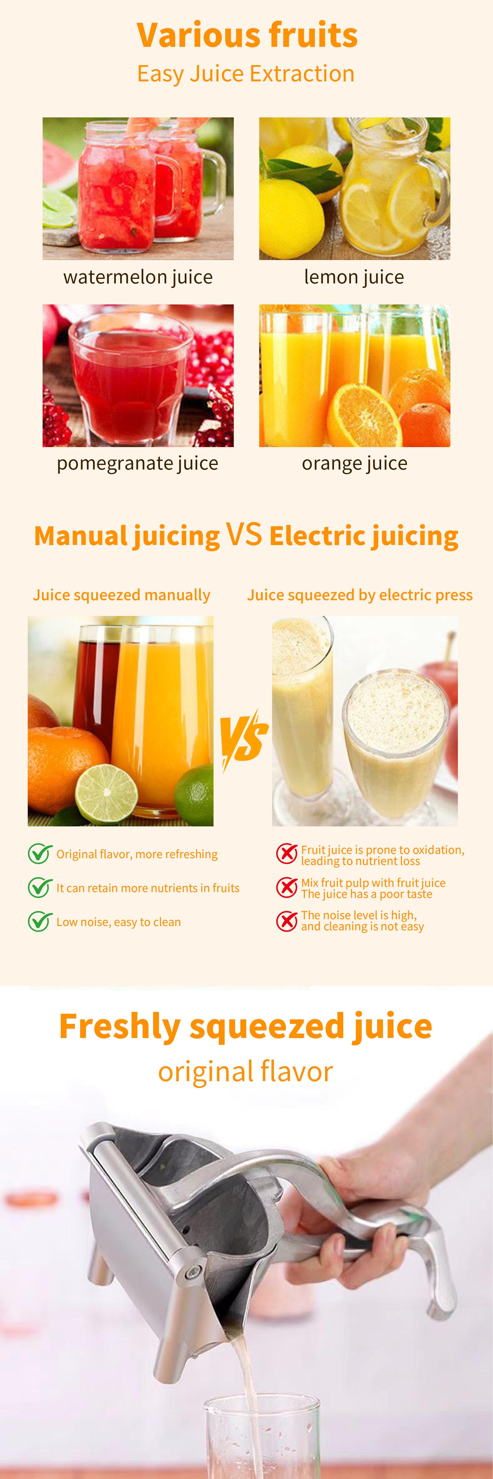 Multi-functional portable manual juicer, a must-have for kitchens and dining gatherings, perfectly extracts fresh juice, an excellent gift for Christmas and New Year