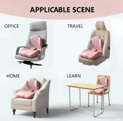 Ergonomic Memory Foam Seat Cushion with Lumbar & Back Support, Relieves Back Pain, Reduces Pressure, Ideal for Office Chairs, Stools, and Car Seats, Perfect Gift for Parents & Friends, The Most Thoughtful Gift