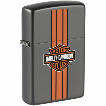 Minimalist Racing Stripe Design Matte Gray Windproof Metal Lighter