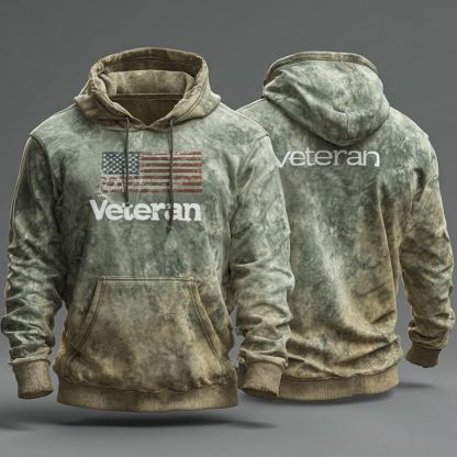 Veteran Retro Art Casual Hoodie