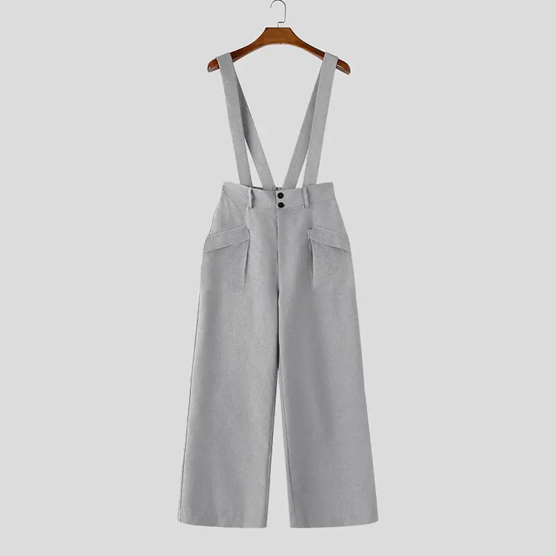 Incerun "Avant-Garde" High-Waisted Suspender Overalls: Modern Palazzo Silhouette & Architectural Tailoring for Statement Events 🏛️