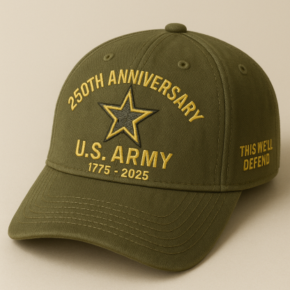 U.S. Army 250th Anniversary Baseball Cap – Olive Green