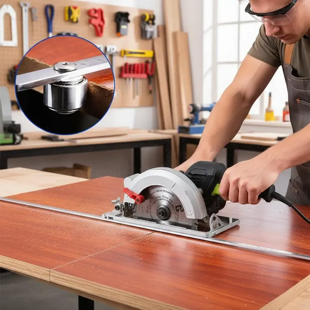 Professional Woodworking Rule Stop – High-Precision Positioning Caliper for Consistent Scoring & Cutting | Heavy-Duty Aluminum Alloy | Essential Shop Tool