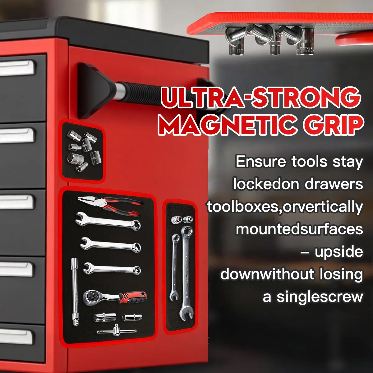Master Magnetic Parts Tray Kit: 3-Pack Flexible Non-Slip Tool Mats - Never Lose a Bolt Again - Ideal for Automotive Repair & DIY Workshop