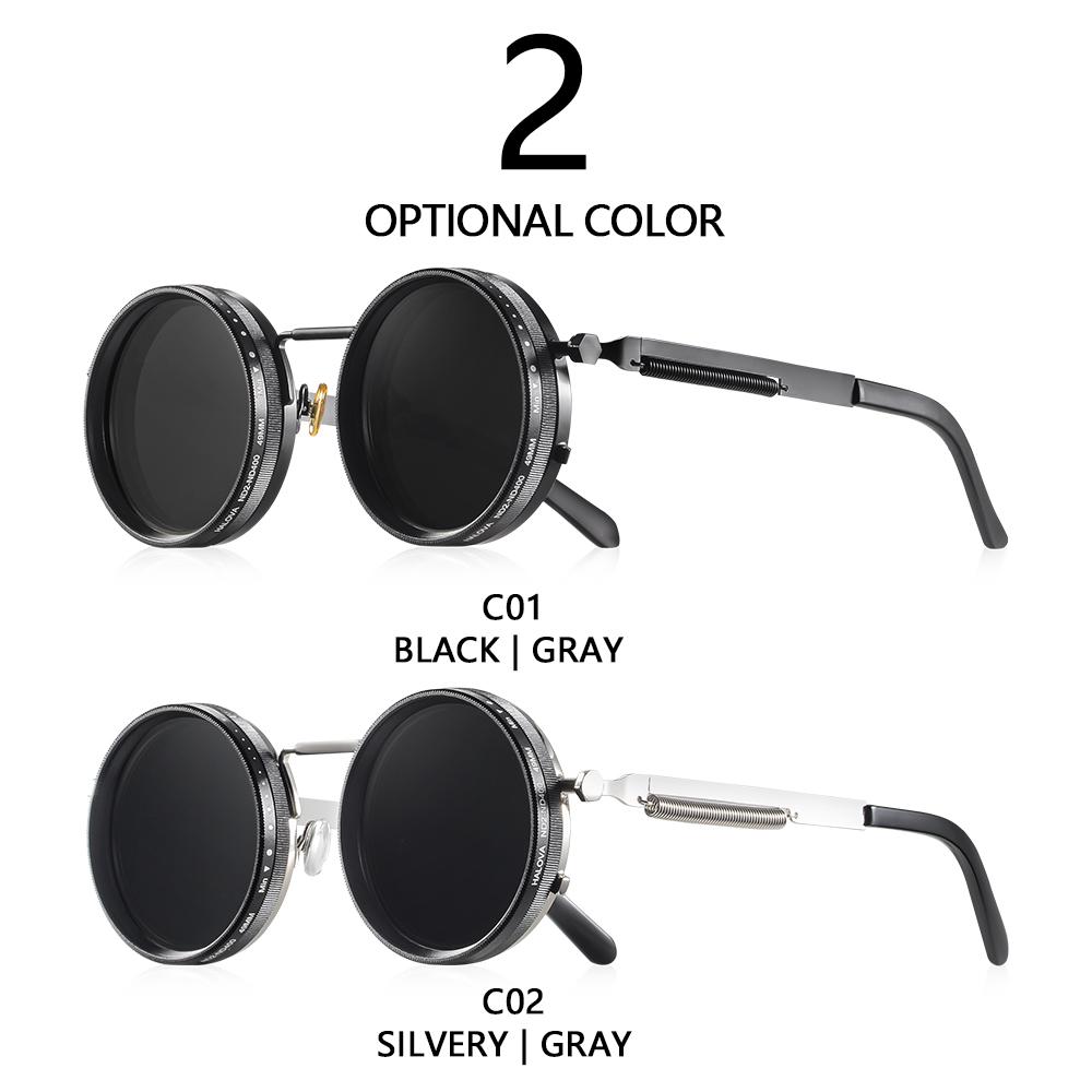 Polarized Round Sunglasses ND9 Adjustable Dimming Men Women Retro Punk Men's Fishing Eyeglasses Outdoor Shades UV400 Polarized Round Sunglasses ND9 Adjustable Dimming Men Women Retro Punk Men's Fishing Eyeglasses Outdoor Shades UV400