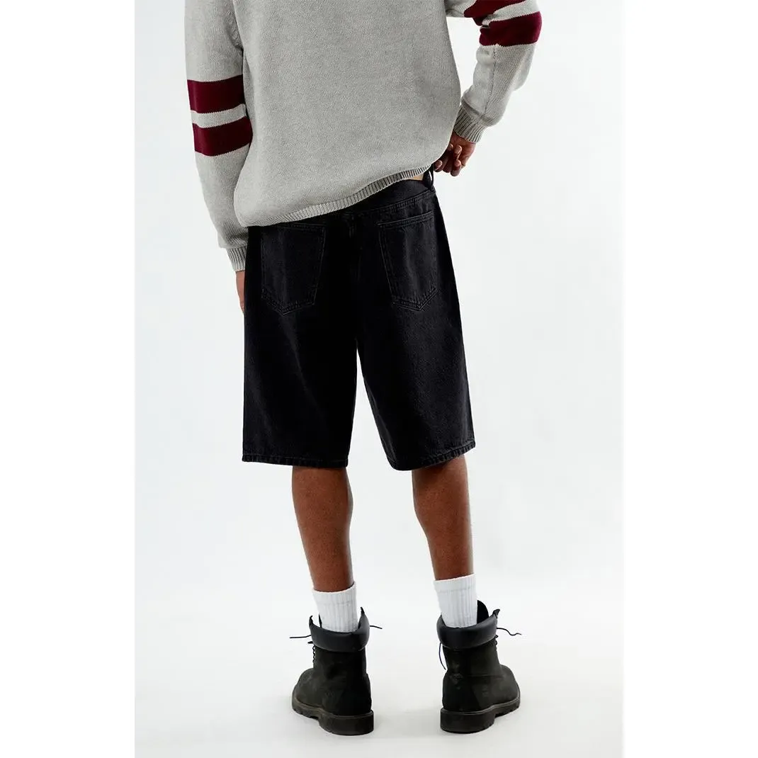 FORD Men's Black Baggy Denim Shorts