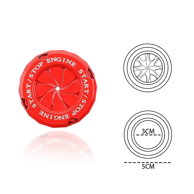 Naruto Style Car Engine Start Button Cover for Vehicles & Motorcycles Full Alloy Protective Design Enhanced Interior Style Sporty Touch