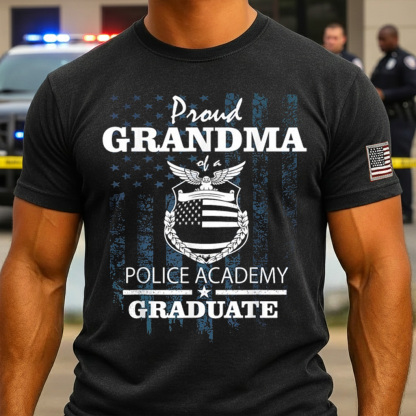 Police Academy Shirts Proud Grandma of New Cop Graduate