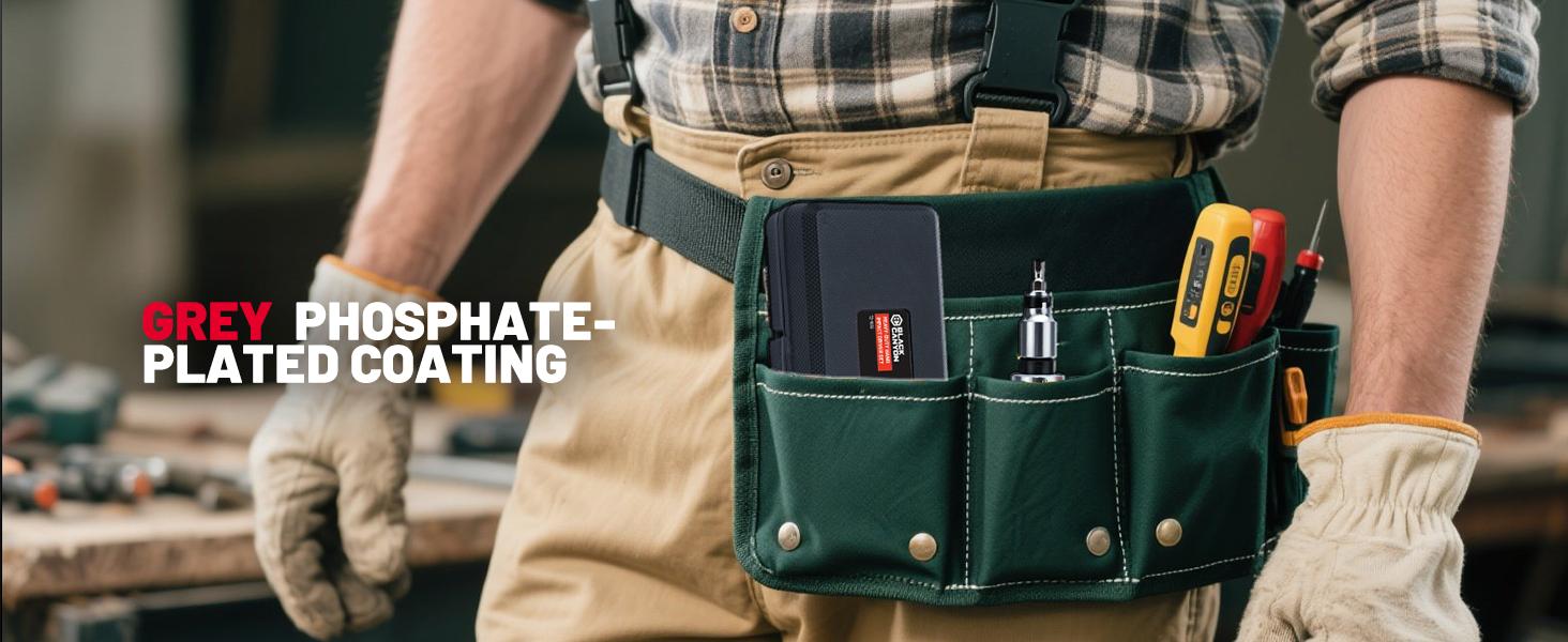 BLACK CANYON 1/2" S2 Hand Impact Screwdriver, 12-Pieces Tip Styles Slotted, Phillips, Hex, Manual Reversible Impact Driver, Disengage Rusted Fasteners or Frozen Bolts, Ideal Hand Tool for Men, Dad