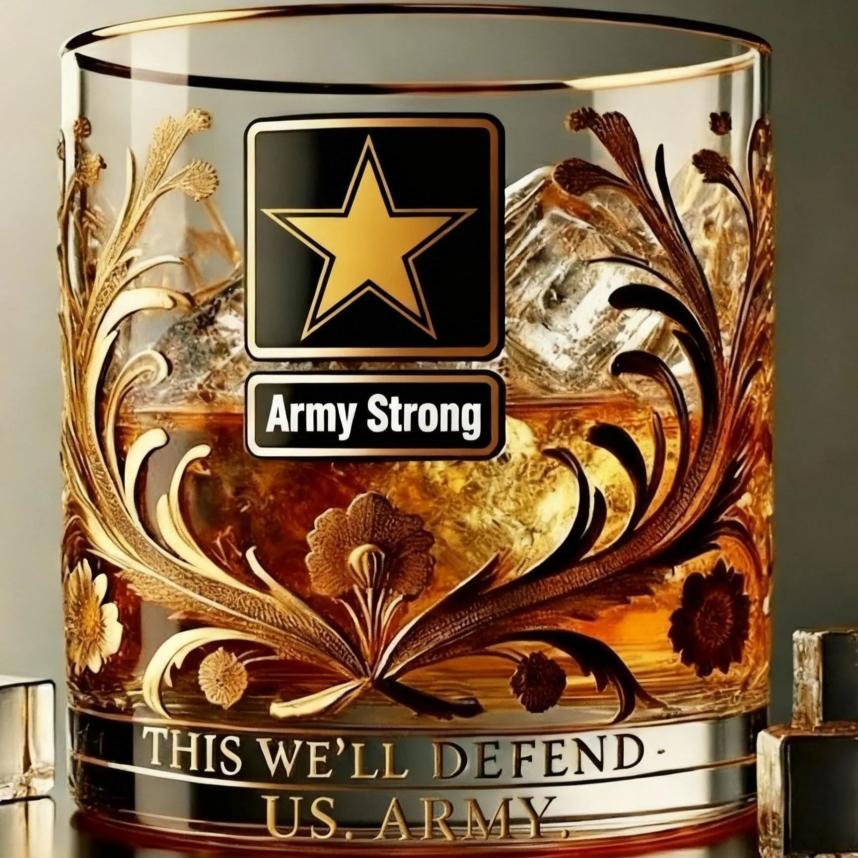 Army Strong Whiskey Glass – A Tribute to the Strength of the U.S. Army