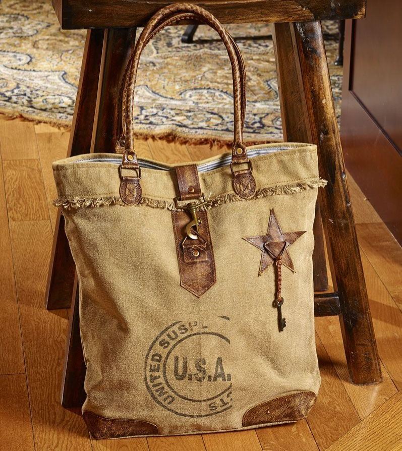 Vintage Military Canvas Carry Bag