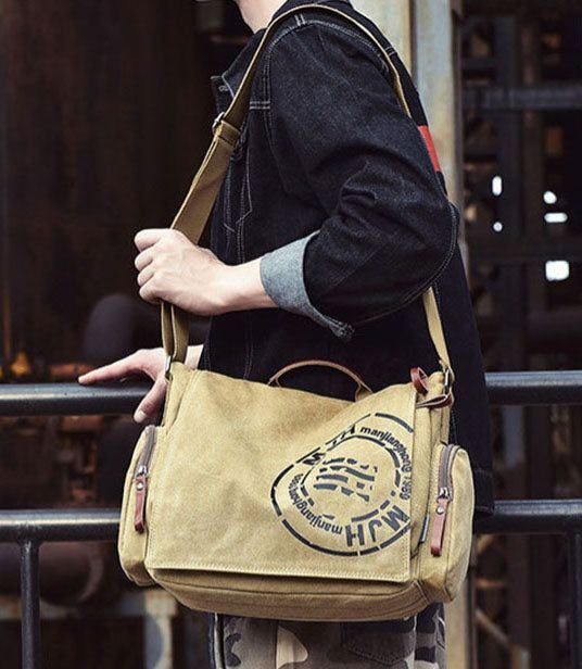 Vintage Military Canvas Carry Bag