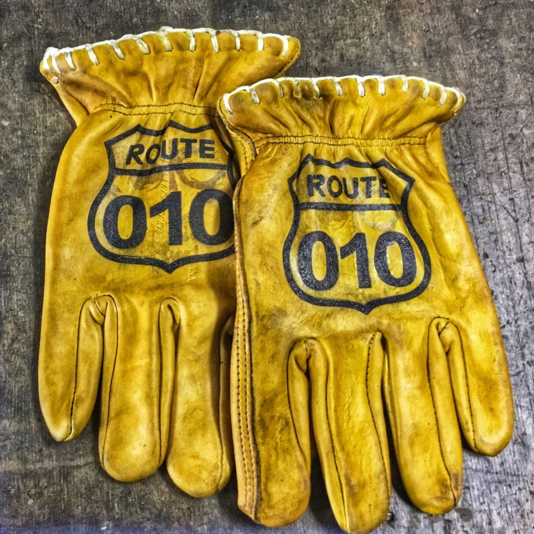 Vintage Style Pattern Motorcycle Riding Gloves