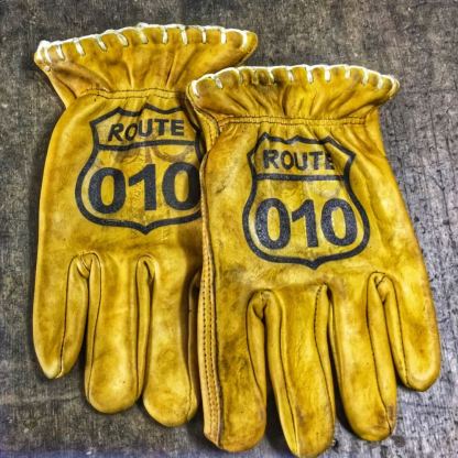 Vintage Style Pattern Motorcycle Riding Gloves